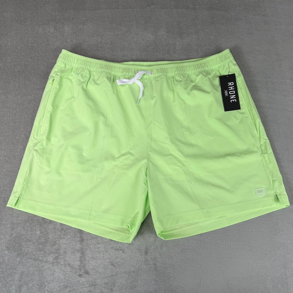 Rhone R&R Swim Trunks Shorts Mens XXL Spearmint Lined Zip Pockets $88 New NWT